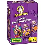 Annie's Organic Variety Pack, Cheddar Bunnies, Bunny Grahams and Cheddar Squares, 12 Pouches, 11 oz