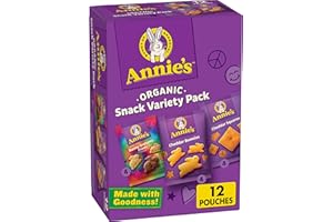 ANNIE’S Annie's Organic Variety Pack, Cheddar Bunnies, Bunny Grahams & Cheddar Squares, 12 Pouches