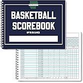 Basketball Scorebook for 36 Games | 8.5 In x 11 In Basketball Playbook w/ Wire Binding | League, High School, or Middle School Basketball Score Book for Coaches | Basketball Stats Book Made in the USA