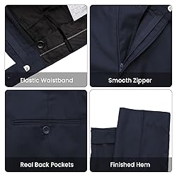MAGE MALE Mens Two Button 3-Piece Suits Slim Fit