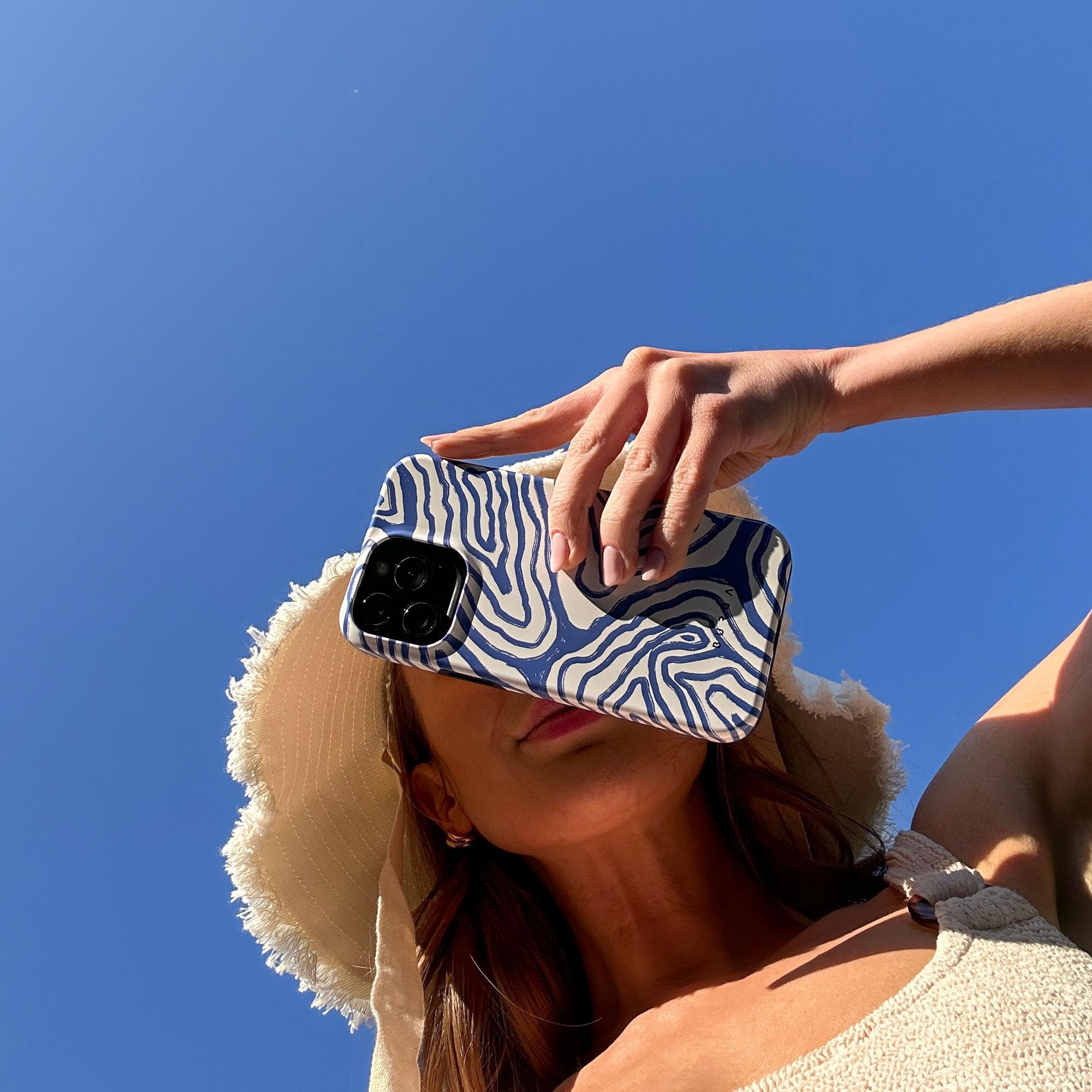 BURGA Phone Case for iPhone 14 - Cute, Trendy, Aesthetic, Pattern Phone Cover, Hard Shell Protection - fits Apple iPhone 14 Case for Women and Men, Blue Ocean Waves - Image 7