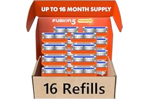 INKMIN 16 Count Razor Blade Shaving Razor Blade Refills for Fusion 5, Orange New Version