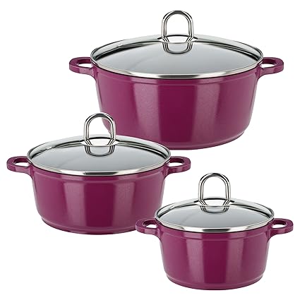 GSW 506007 Gourmet Premium Color Topf-Set, 3-teilig, Beere