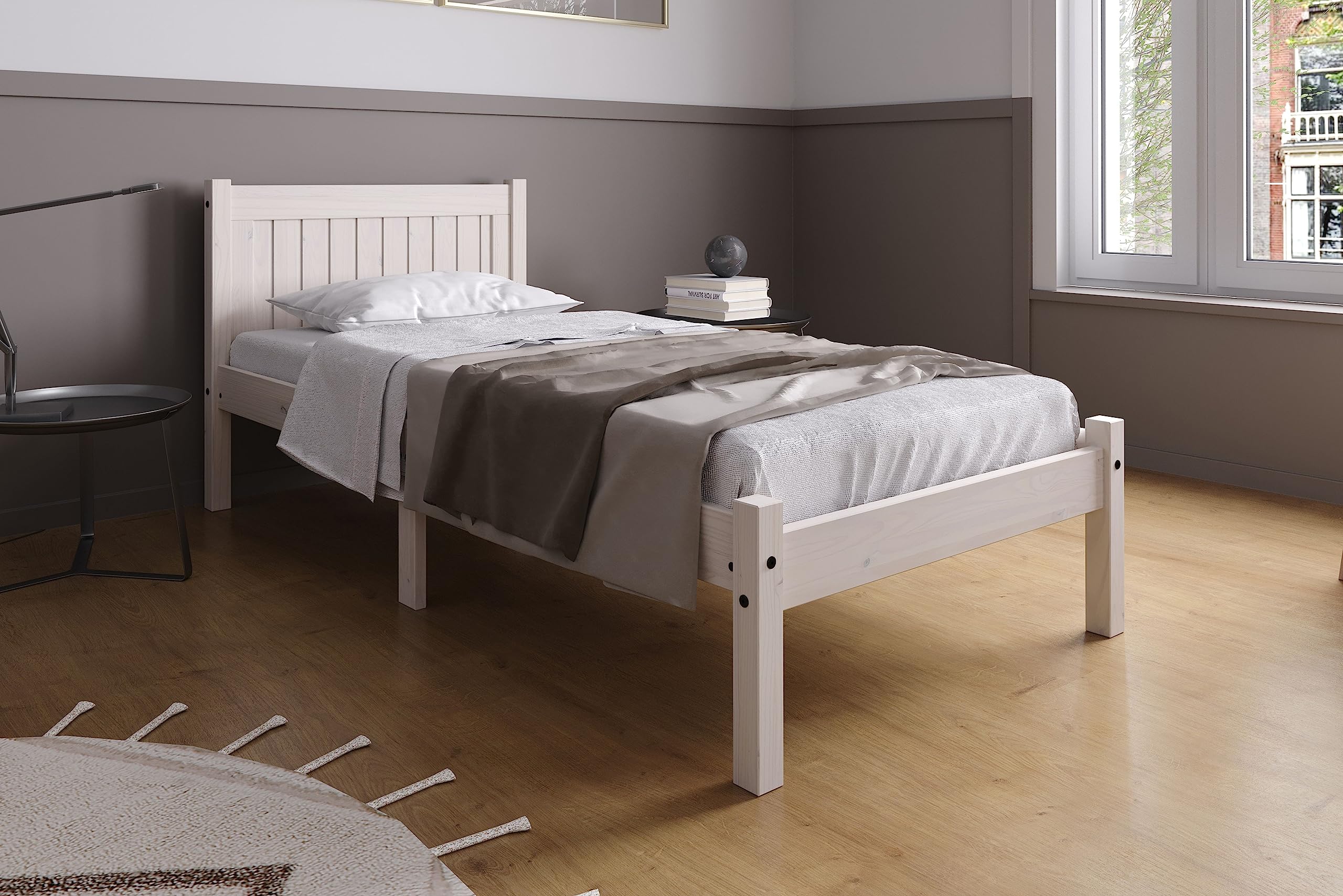 Birlea Rio Bed - Wood, White, Single — image 1