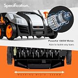 VonHaus Electric Lawn Scarifier/Aerator 1800W 38cm Working Width 55L Box view 6