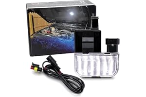 iJDMTOY Super Bright White 18-SMD Full LED Under Hood Light w/5ft Power Cord Harness Compatible With Chevy/GMC Silverado/Sierra, Suburban/Tahoe Avalanche Trailblazer Yukon Envoy; Cadillac Escalade