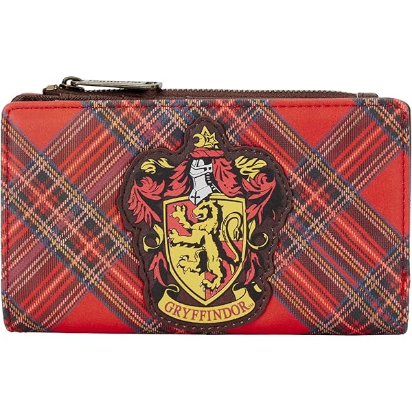 Sac à Main Luxe Harry Potter Griffondor - Tissu à Carreaux, Blason Brodé, Dimensions 28x22x13 Cm, Produit Officiel