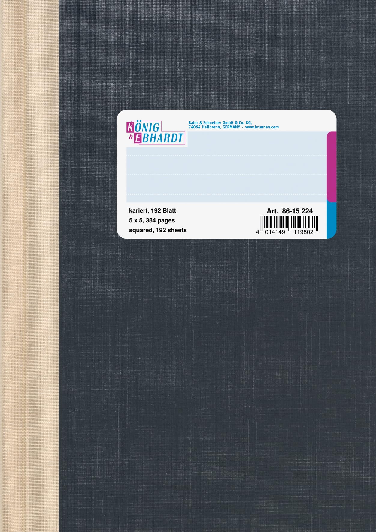 König & Ebhardt 8615224 Business Book A5 Squared 80 g/m² 192 Blatt