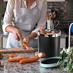 Brelso 'Invisi-Overlap' Metal Trash Can, Open Top