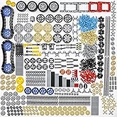 Technic-Parts Gears-Axles-Sets 852 Pcs Connectors-Wheels-Pins-Beams Universal-Joints-Chain-Tracks-Tires-Shock-Absorbers Compa