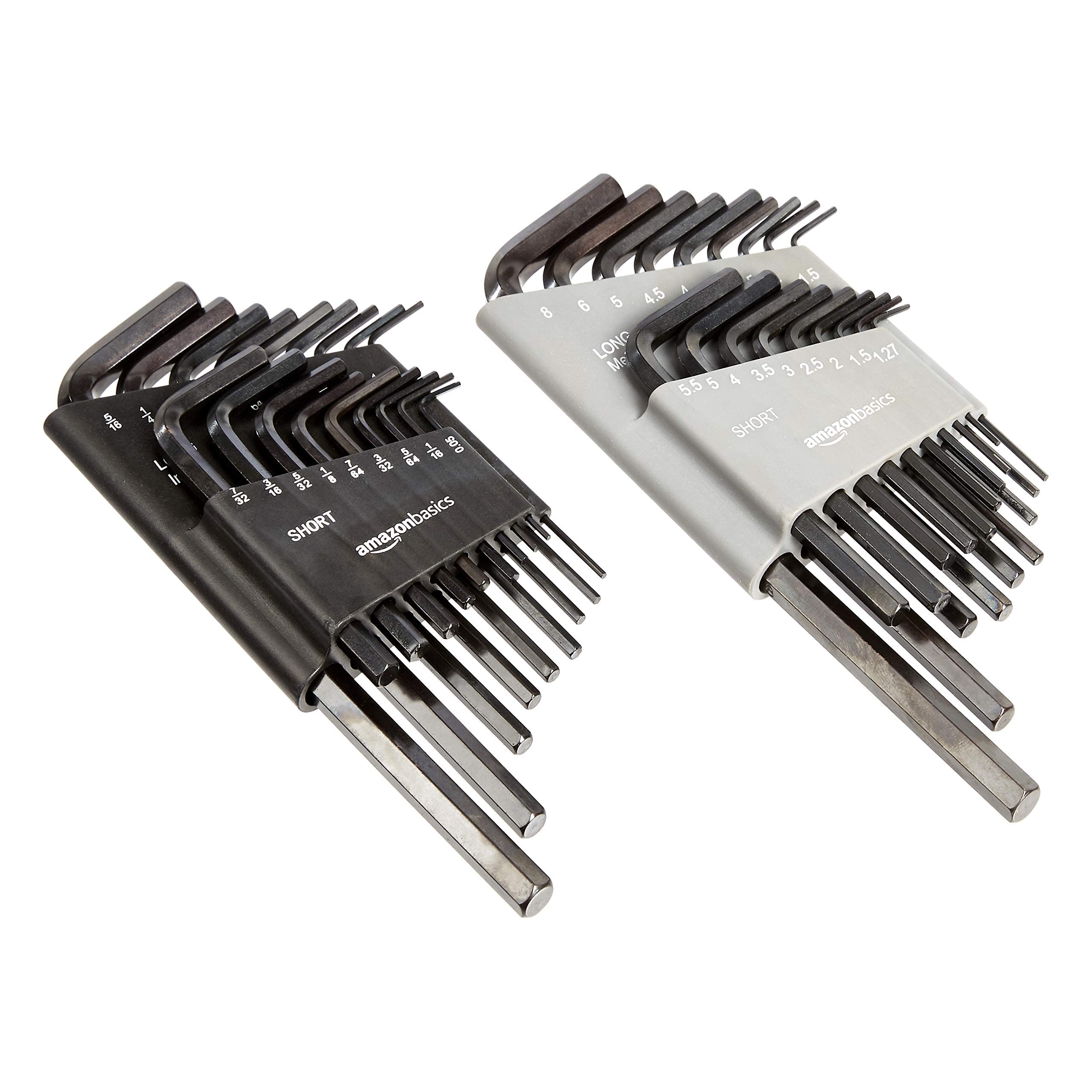 Amazon Basics 36-Piece Allen Wrench/Hex Key Set - Inch/SAE and Metric