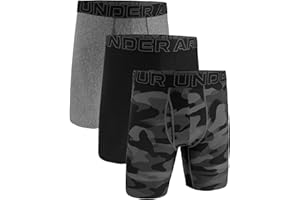 Under Armour Mens Multi-Pack Performance Tech Long-Leg Boxer Brief, 9" Inseam, All-Day Comfort