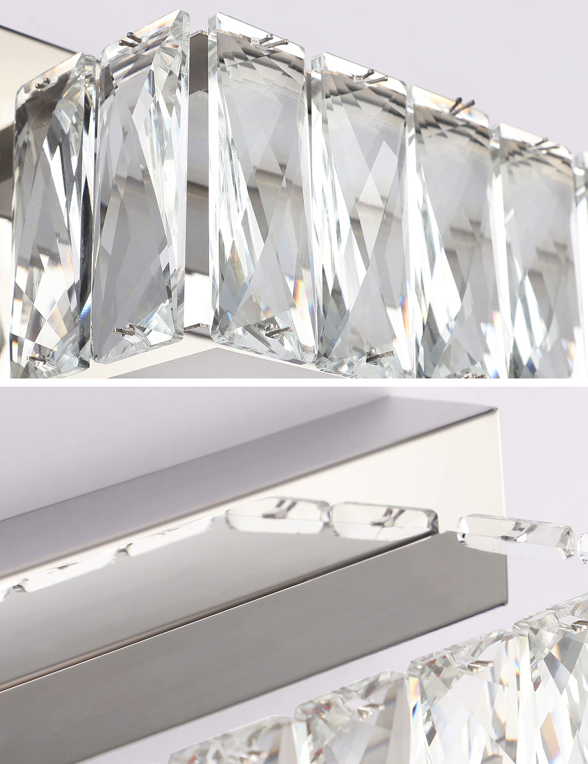 ZUZITO Crystal Bathroom Vanity Lighting Fixtures 7500 Modern LED Vanity