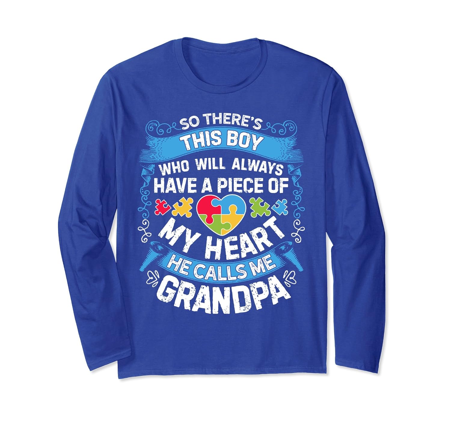 There's This Boy He Calls Me Grandpa T shirt Autism Men Gift-anz