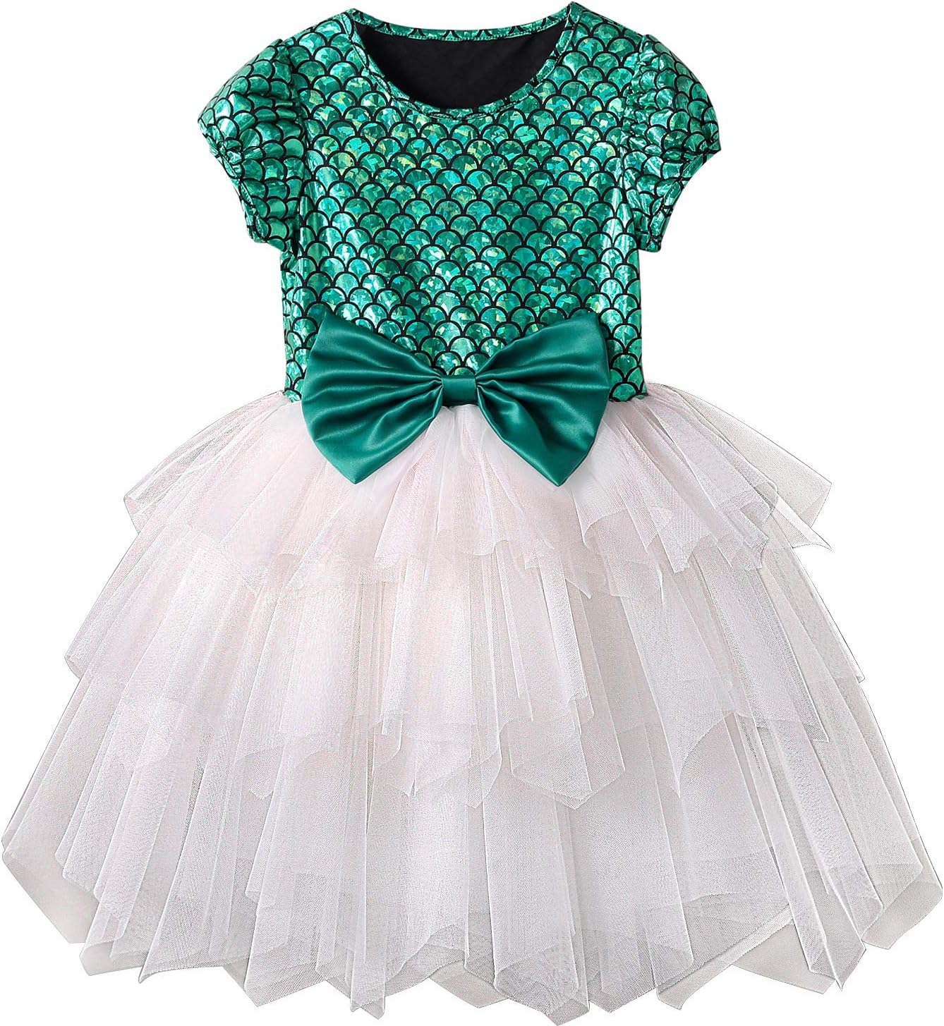 Acecharming Mermaid Dress for Girls, Little Ariel Princess Costume Girls Fancy Party Dresses