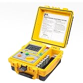 Ideal Electrical: 3-Pole Ground Resistance and Voltage Testers, Auto-Range | Non Contact Voltage Tester &amp; Ground Rod Measurer, Non-GFCI Tripping Design, Zero-Ohm Adjust, Data Hold, Leads &amp; Electrodes
