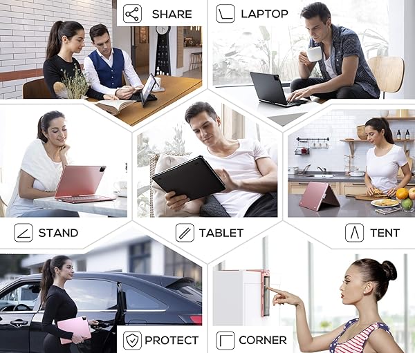 TYPECASE TOUCH FOR IPAD 9TH GENERATION CASE WITH KEYBOARD (10.2″, 2021),MULTI-TOUCH TRACKPAD,10 COLOR BACKLIGHT, 360° ROTATABLE, THIN & LIGHT FOR 8TH GEN (2020),7TH GEN (2019), AIR 3,PRO 10.5 (BLACK).