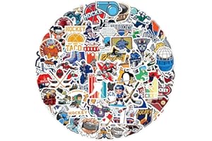 TUMAJI 110 Pcs Ice Hockey Stickers for Water Bottles, Waterproof Vinyl Hockey Team Logo Stickers Sports Decals Pack for Lapto