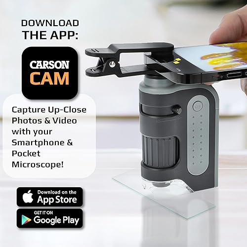 Carson MicroBrite Pro 60x 120x LED Lighted Pocket Microscope wit 並行輸入品 Carson MicroBrite™ Pro 60-120x Pocket Microscope | Micro Safari