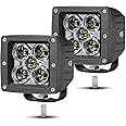 LTEPDCHEW 3 Inch LED Pods 2PCS, 100W Spot Beam Square LED Ditch Lights Off Road Driving Fog Lights for Truck F150 Tacoma Wrangler Gladiator SUV ATV UTV