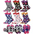 Patelai 6 Pairs Funny Bowling Socks Bowling Gifts for Women Novelty Bowling Accessories Christmas Gifts for Bowlers Women Female Bowling Lovers