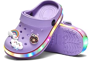 STAHOVY Kids' Boys Girls LED Clogs Cute Garden Shoes Cartoon Slides