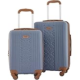 Wrangler 22" and 18" Heartland 2-Piece Carry-On Luggage Set, Vintage Indigo