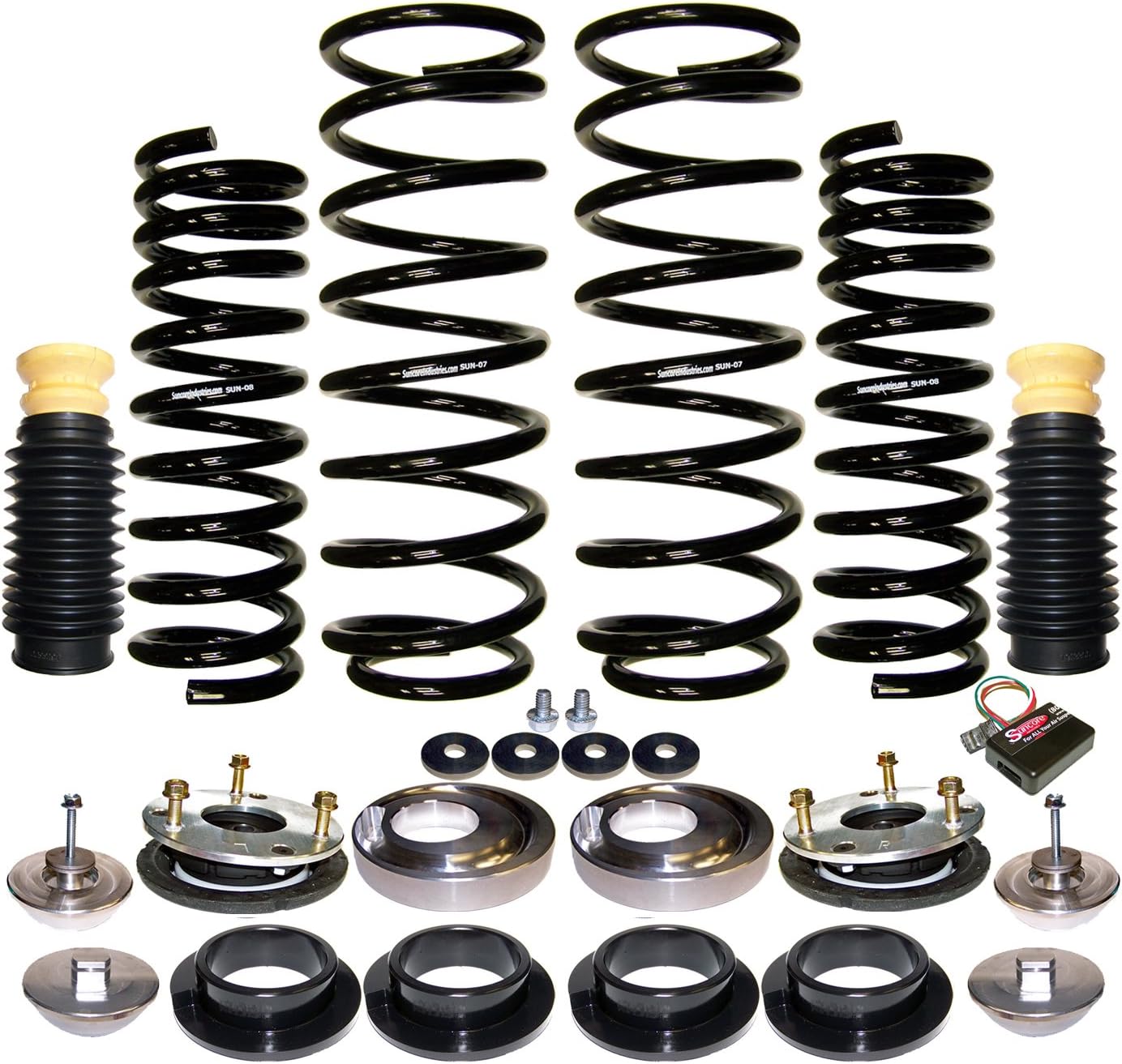 Suncore 72R-30-37-4 Air Suspension Conversion Kit Incl. Front And Rear Conversion Kits Warning Light Remover Air Suspension Conversion Kit