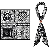 SHIROUYU Men's 100% Mulberry Silk Square Scarf 21"x21" - Lightweight for Business/Wedding/Casual, With Gift Packed