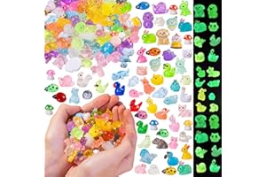 Teenzee 130 pcs Mini Resin Animals Variety Tiny Animals Figures Miniature Little Small Animal Figurines Bulk for Micro Fairy Garden Landscape Accessories Hide Crafts Decor Aquarium