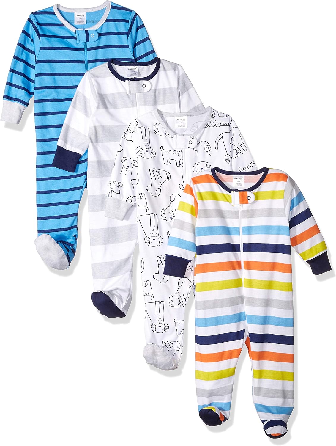 Onesies Brand Baby Boys' 4-Pack Sleep 'N Play Footie: Clothing