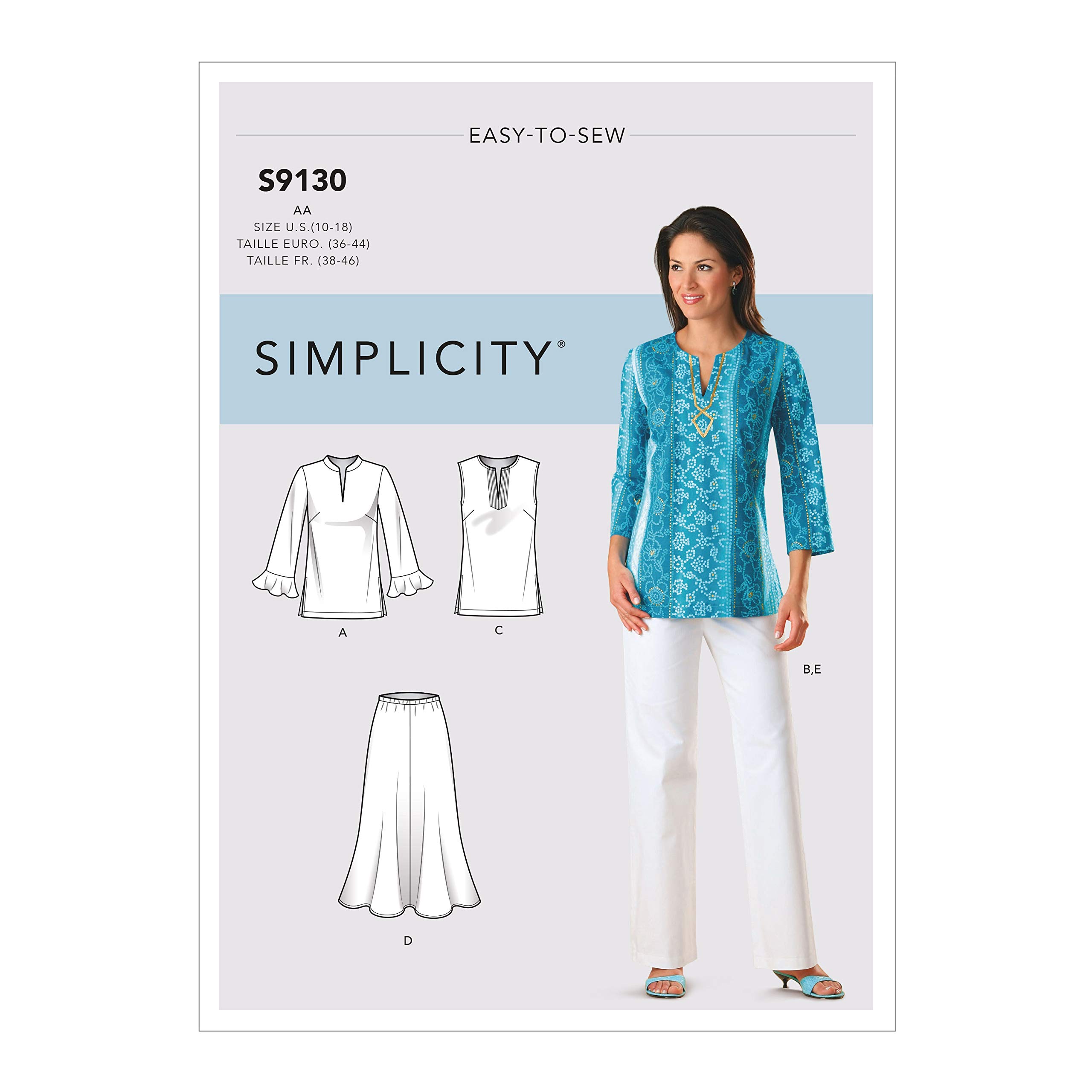 Simplicity Sewing Pattern SS9130BB Misses' & Women's Tops & Bottoms