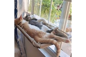Cat Window Hammock, Window Perches Cat Bed Sucked Mounted Suction Hanging Bed Seat Suction Cups Space Saving Classic Hammock 