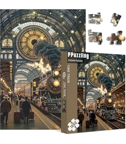 Amazon.com: Steam Locomotive Train Jigsaw Puzzles1000 Piece