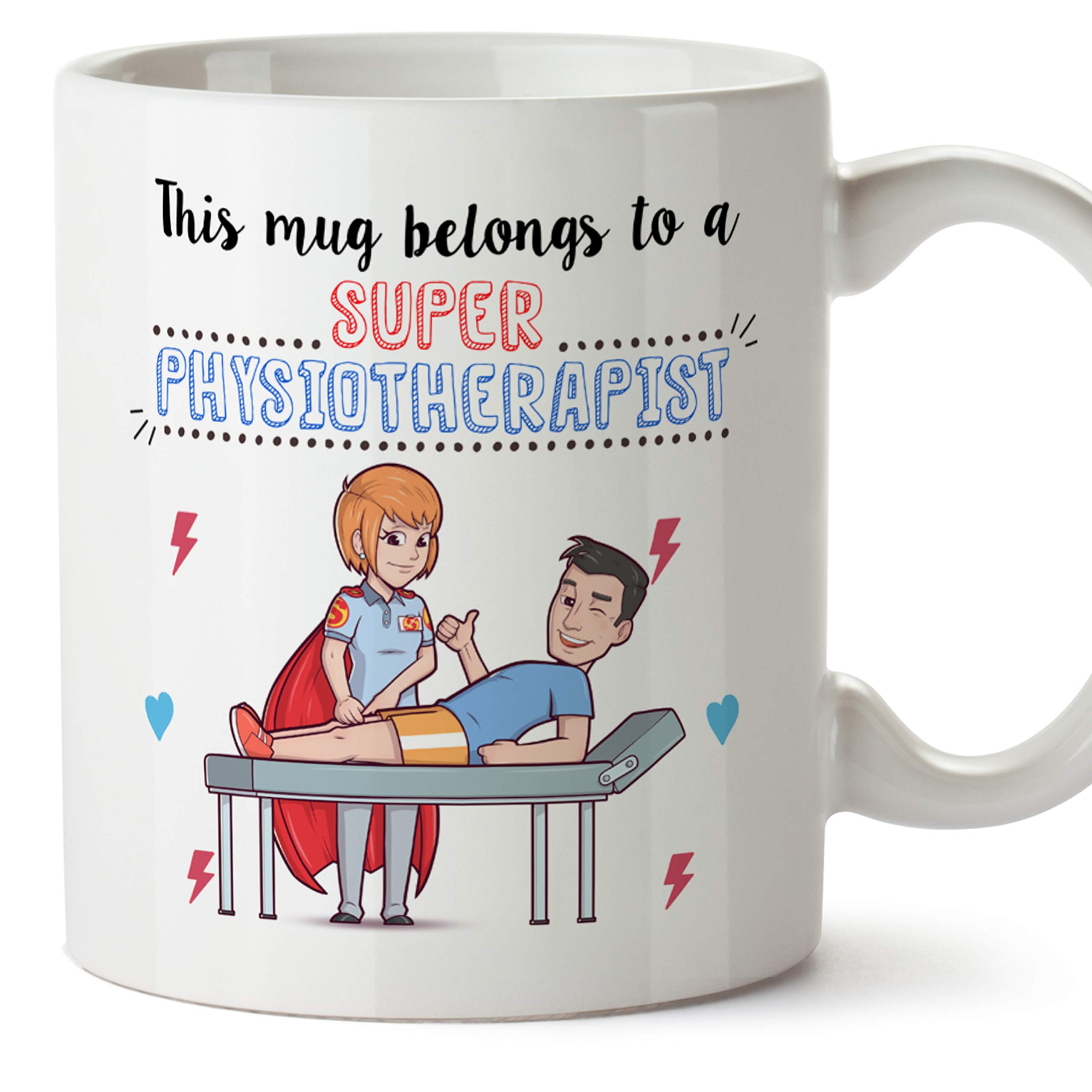 MUGFFINS Physiotherapist Mug - "Super Physiotherapist" - Funny Physiotherapy Gift/Present - Tea/Coffee Ceramic Cup 11oz