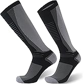RANDY SUN Merino Wool Waterproof Socks, Men Women Knee High Breathable Hiking Running Socks 1 Pair