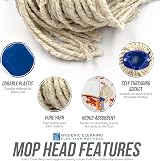 TDBS Mop Heads Replacement Colour Coded Self Threading 12 Blue Pack of 10 view 2