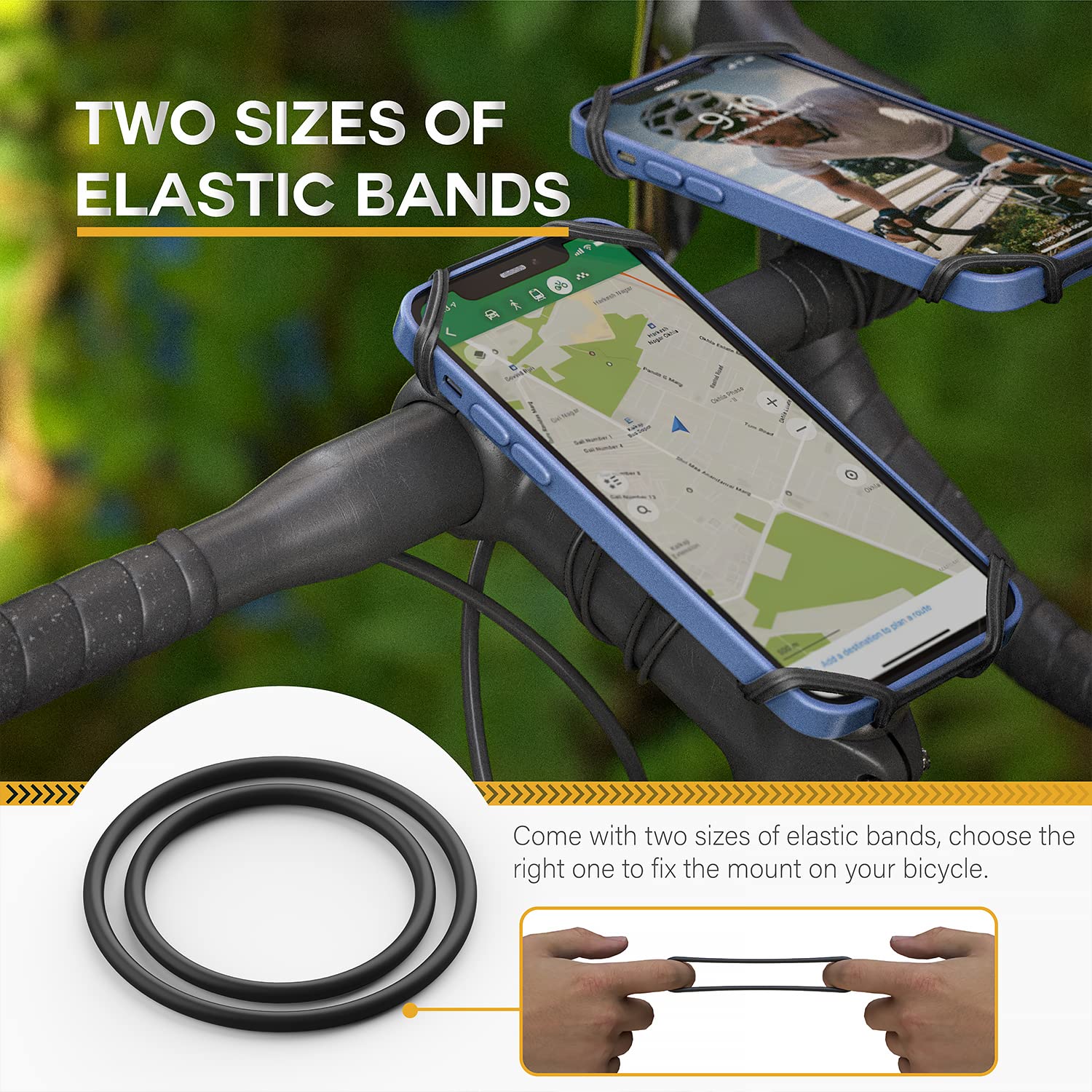 TUSITA 2 in 1 Bike Mount Quick Release, Quarter Turn Compatible with Garmin Edge GPS Computer, iPhone 14 13 12 Pro Max, Samsung Galaxy Note 20 S21 Ultra All 4.7