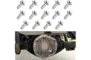 KIFIDAN 14PCS Rear Differential Cover Bolt,M8-1.25x20mm Bolts for Differential Cover Sealing Differential Gears and Lubricating Fluid,Carbon Steel Car Parts Rear Diff Bolts Replacement