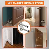 MINISTAR 2Pcs Stainless Steel Adhesive Door Stop Sound Dampening Bumper No Screw view 5