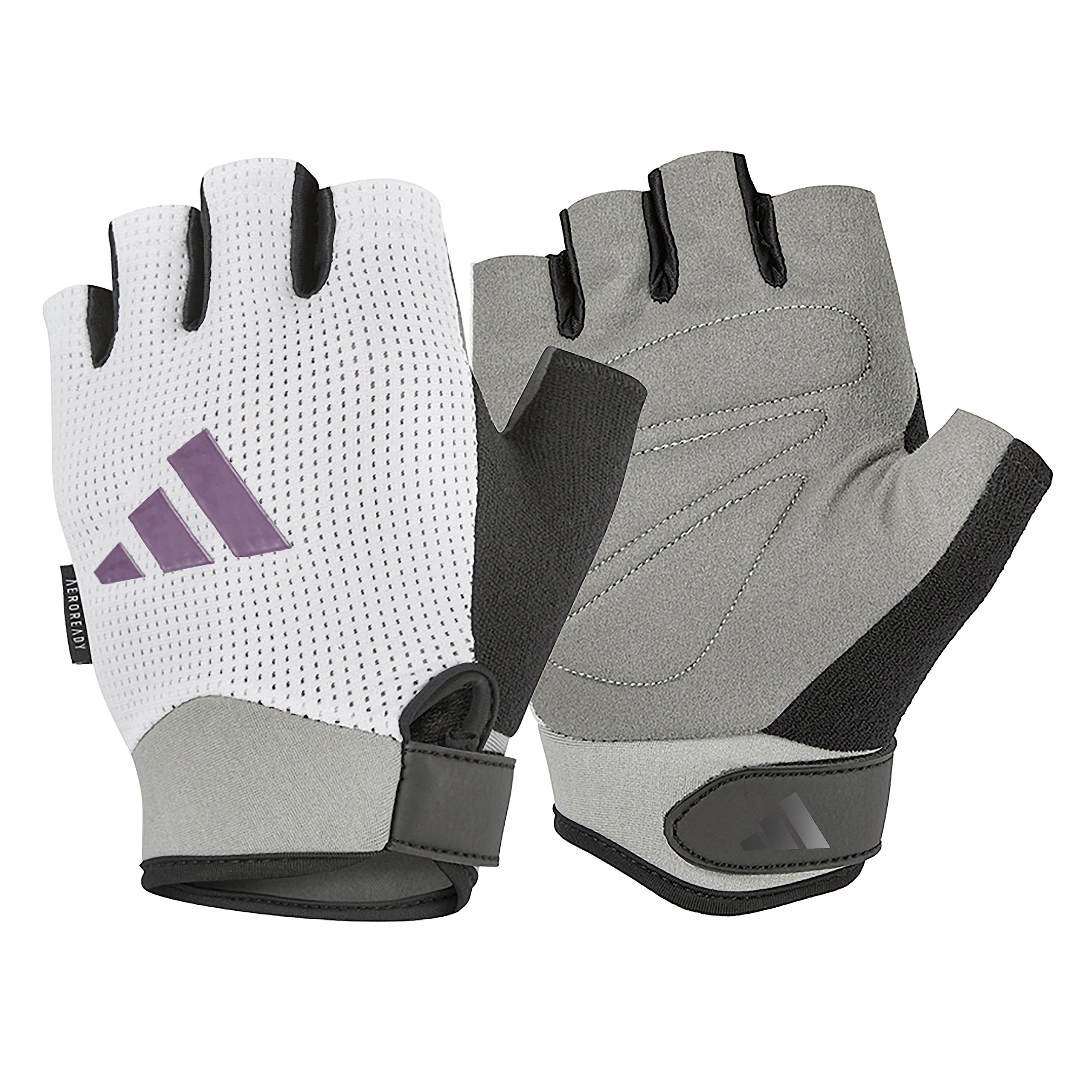 adidas Women's Performance Gloves, White, L-19-20 cm around the palm