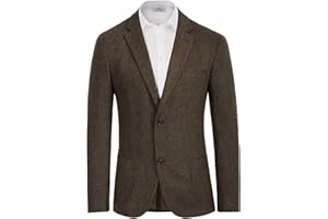 PJ PAUL JONES Men's Herringbone Tweed Blazer British Wool Blend Sport Coat Jacket