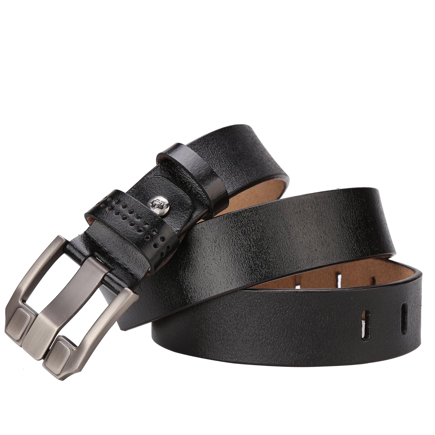 Belts Clothing & Accessories BISON DENIM Mens Leather Belt Genuine