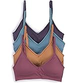 Caramel Cantina 4 Pack V Neck Padded Bralette Adjustable Straps