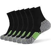 WANDER Men's Athletic Ankle Socks 6-7 Pairs Sports Moisture-wicking Running Basketball Cycling Socks 6-9/10-12/12-14