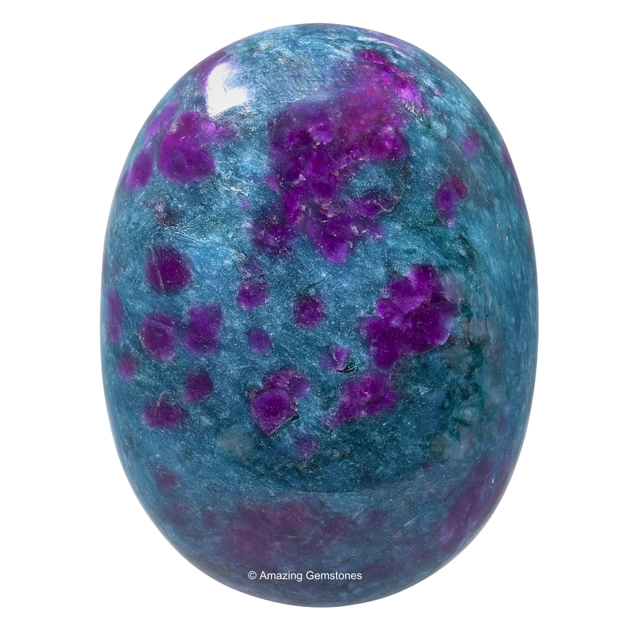 Large Ruby in Kyanite Crystal Palmstone - Natural Healing Crystals Gemstone Worry Stone