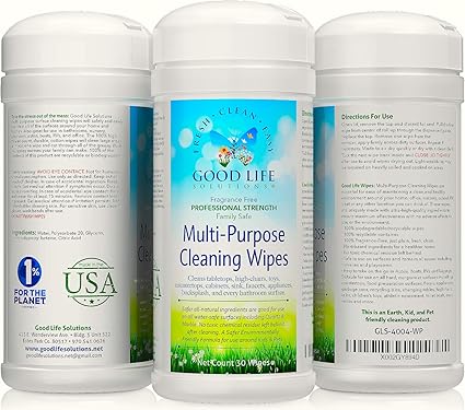 Amazon Com All Natural Surface Cleaning Wipes 100 Made In The Usa Kitchen Bathroom Nursery Auto Office Rv Boat Earth Friendly Plant Based Ingredients Durable All Cotton Fabric Compostable Biodegradable 1 30