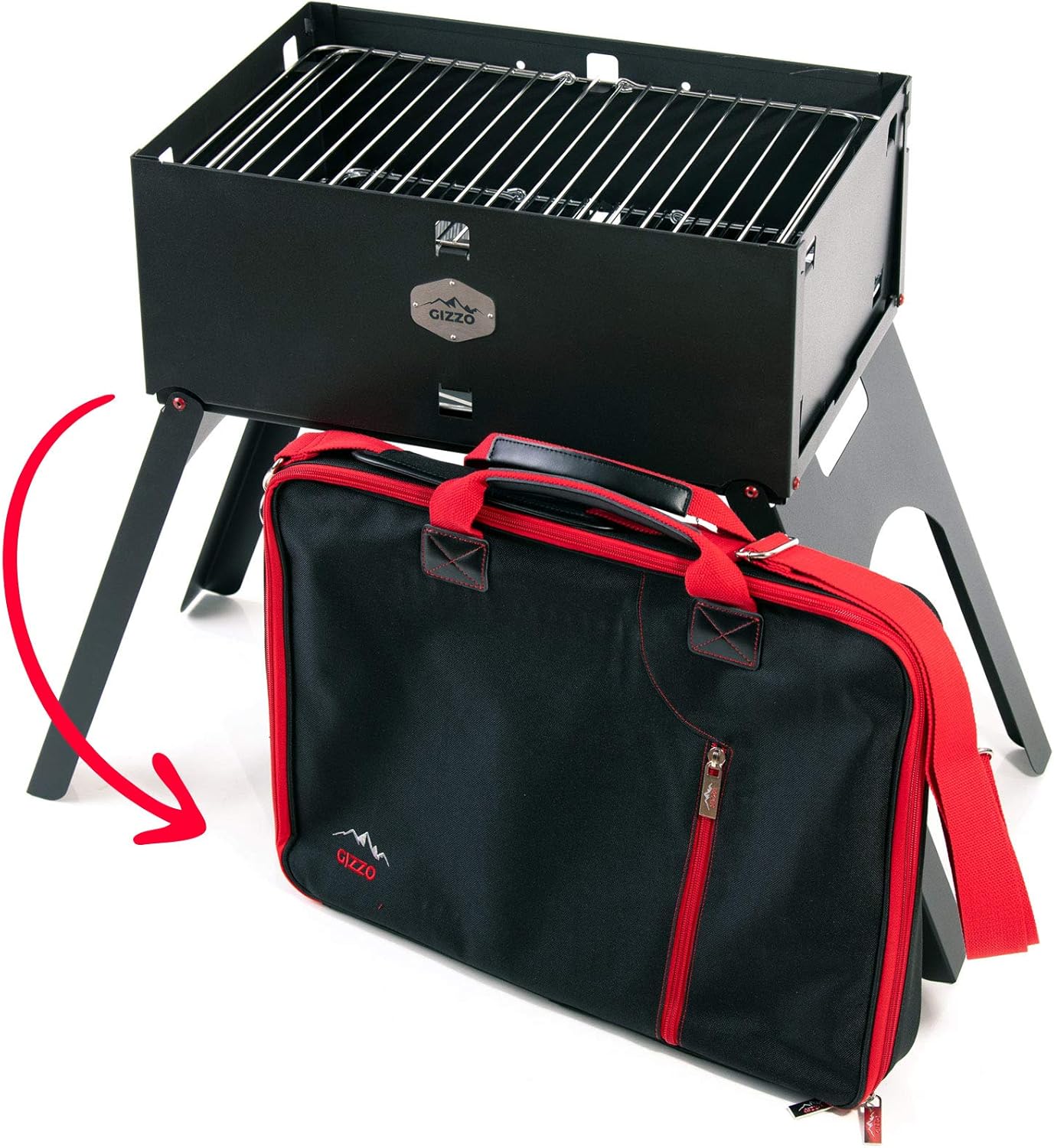 Gizzo Grill Foldable Portable BBQ Grill for Camping, Travel and On