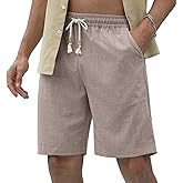 Sailwind Men’s Linen Shorts Casual Drawstring Summer Beach Shorts