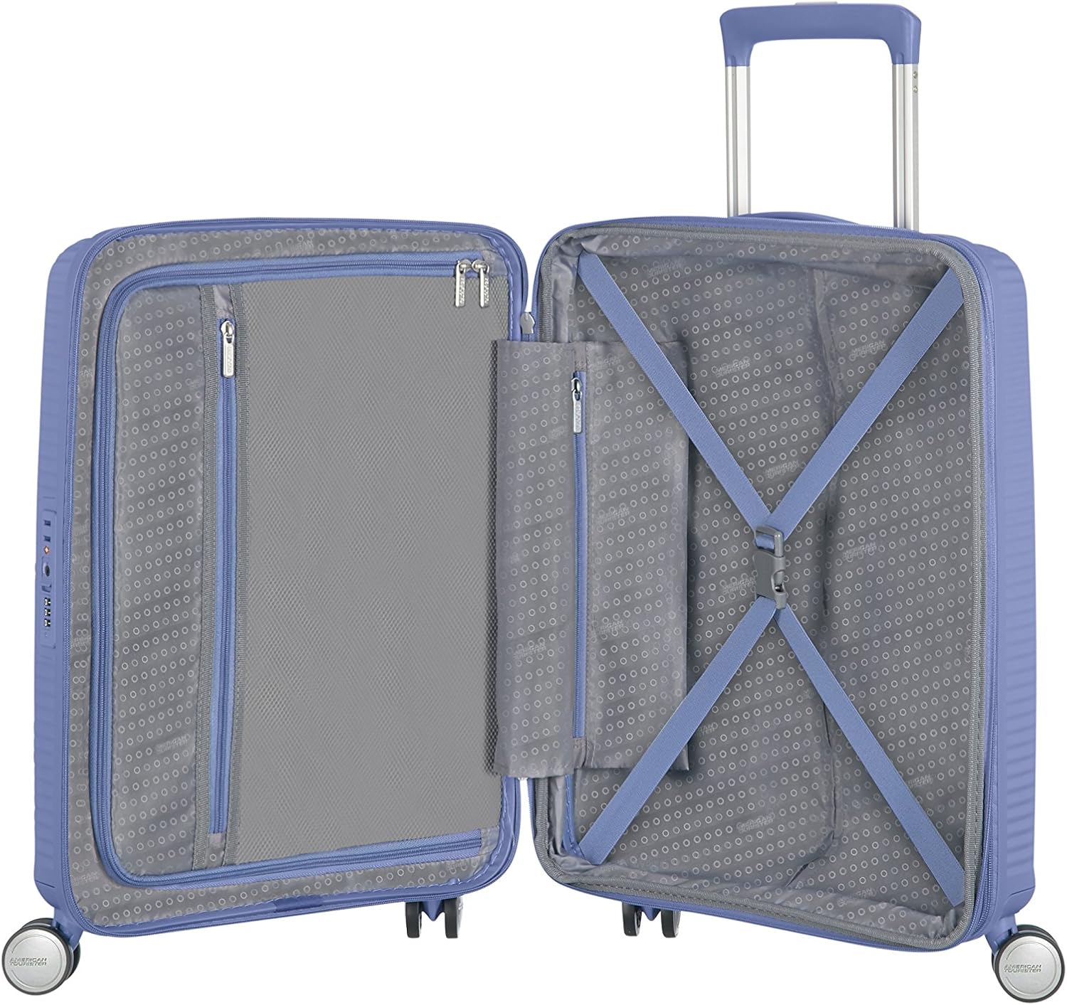 American Tourister - Soundbox Spinner Expandable, 55cm, 35,5/41 L - 2,6 KG, Blue (Denim Blue) - Image 5